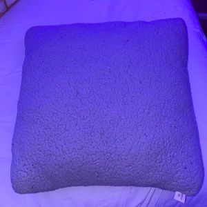 URban outfitters grey Sherpa pillow